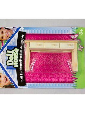 Greenbrier Dollhouse Furniture Unfinished Wood 3-Drawer Desk 1:12 NIP 003